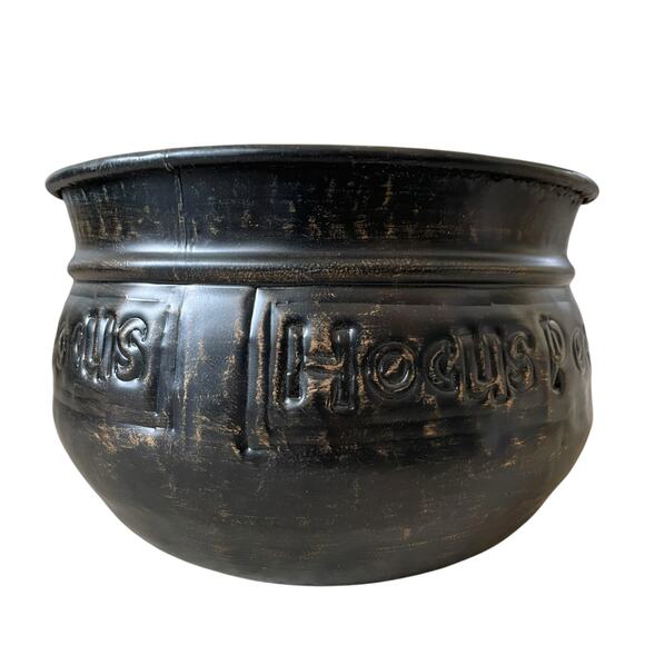 Goblin & Ghoul HOCUS POCUS Halloween Cauldron 12 Embossed Metal NEW - Picture 10 of 15